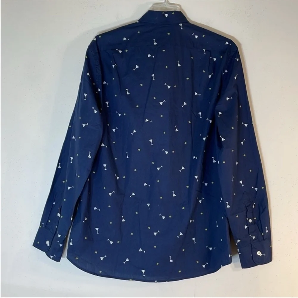 NEW! J. Crew Classic Flex Casual Cocktail Glass Print Shirt. Men’s XL. - Picture 7 of 7